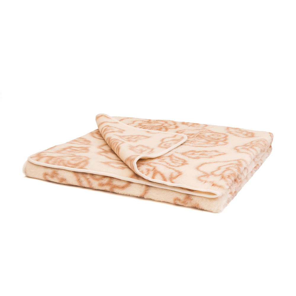 Tagesdecke Schurwolle Rose